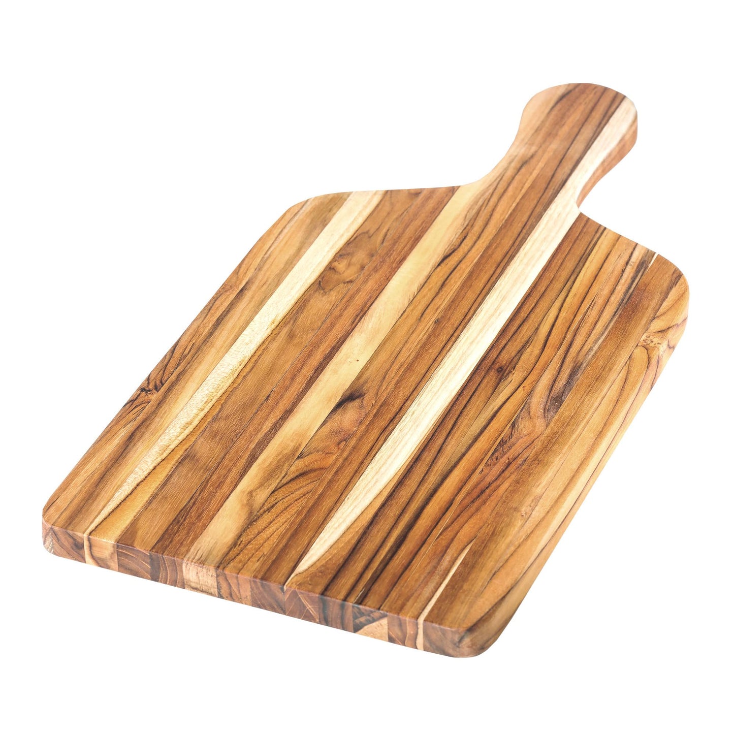 Teakhaus Marine Paddle Board with Handle - Medium Wood Cutting Board for Serving Appetizers, Cheese and Bread - Perfect Charcuterie and Tapas Board - Knife Friendly - FSC Certified