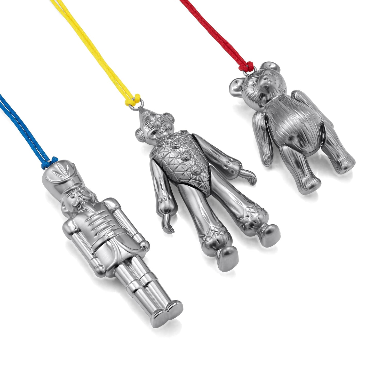 Waterford Christmas Toys- Clown/Teddy/Nutcracker Ornaments, Set of 3