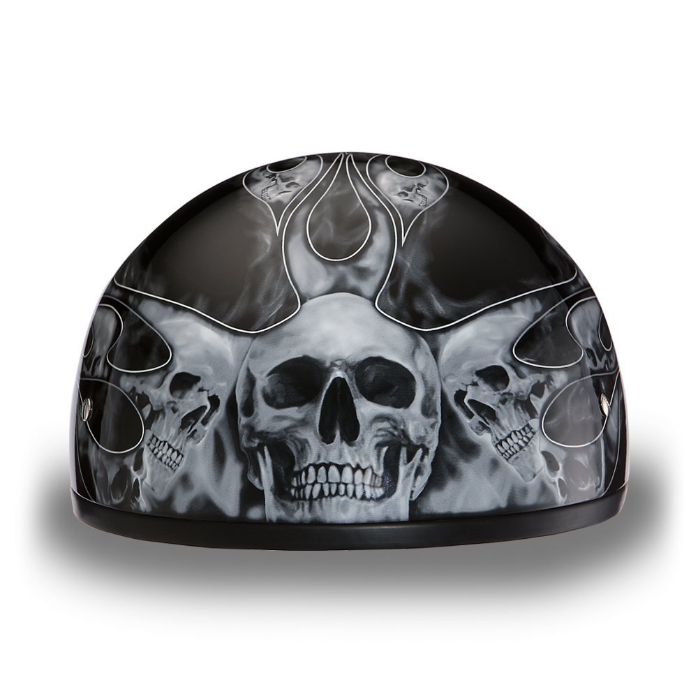 Daytona Helmets Half Skull Cap Motorcycle Helmet – DOT Approved [Graphics]…