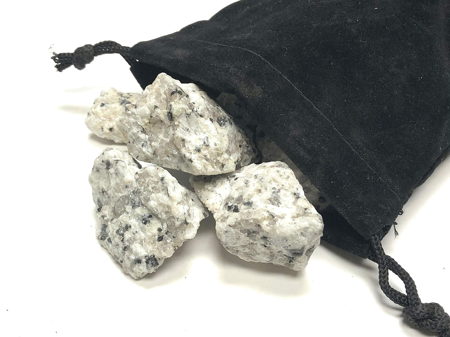 Zentron Crystal Collection: Natural Rough Dalmation Jasper with Velvet Bag - Large 1" Natural Bulk Rocks