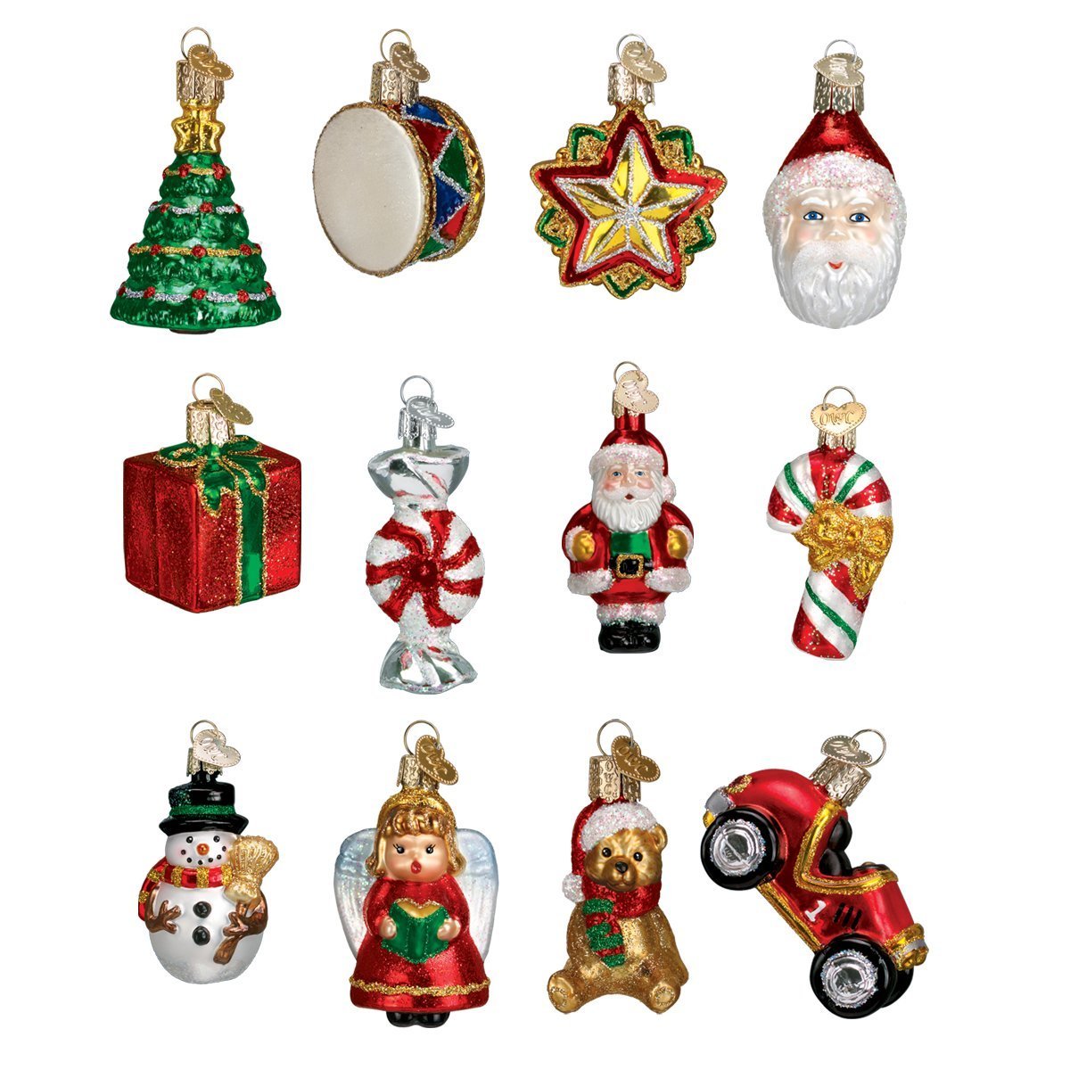 Old World Christmas Ornaments: Mini Ornamen Sets Glass Blown Ornaments for Christmas Tree