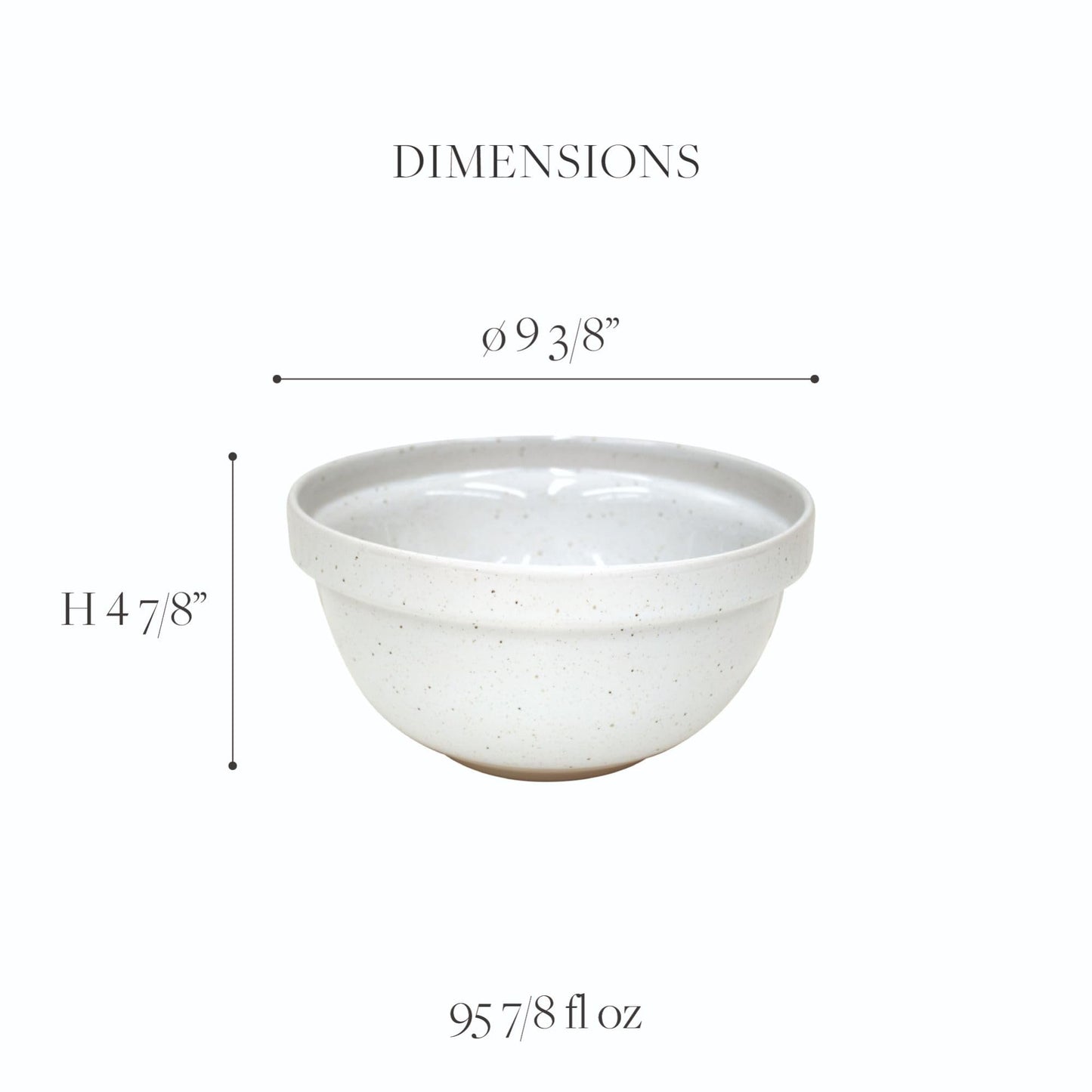 Casafina Fattoria Collection Stoneware Ceramic Mixing Bowl 9"