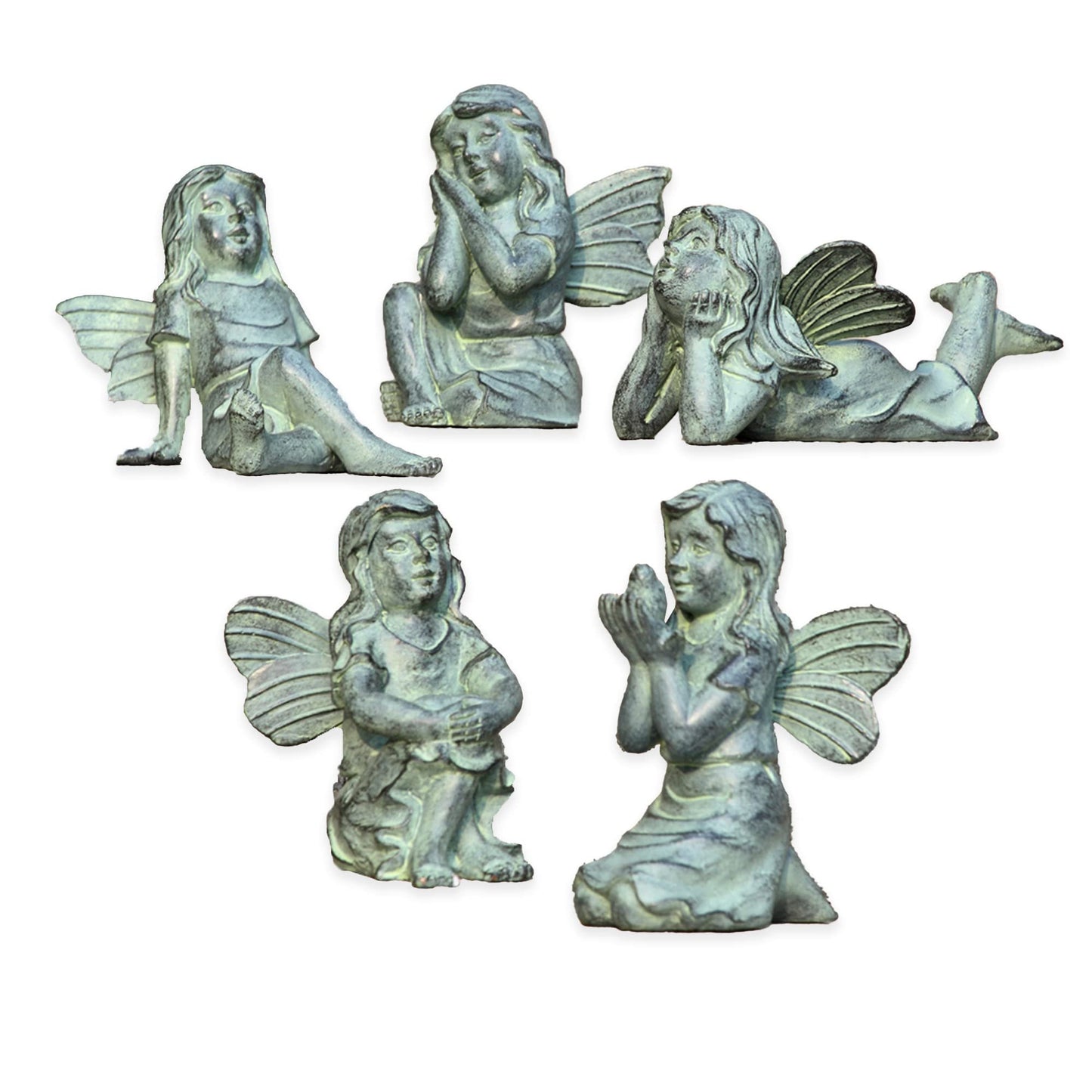 Adorable Winged Garden Fairies Set of Five by SPI-HOME