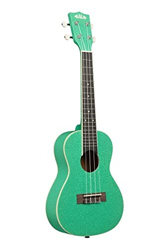 Kala Brand Music Co Sparkle Collection, 4-String Ukulele, Right, Black, Concert (KA-SPRK