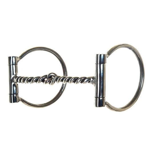 Aime Imports Offset Twisted Wire D-Ring Snaffle Bit