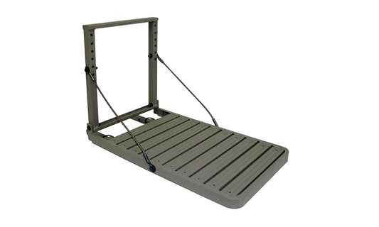 GREAT DAY Load-A-Pup HD 14x20in Robust Safety Pet Loading Platform - for The Hunting Dog - Earth-Tone Gray Powder-Coated Finish - Intended for Use in Fresh Water, LP500HD