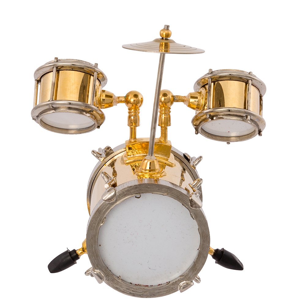 Kurt S. Adler Drum Set Christmas Ornament Band Member Brass Drums Musical Holiday Keepsake Christmas Tree Decoration