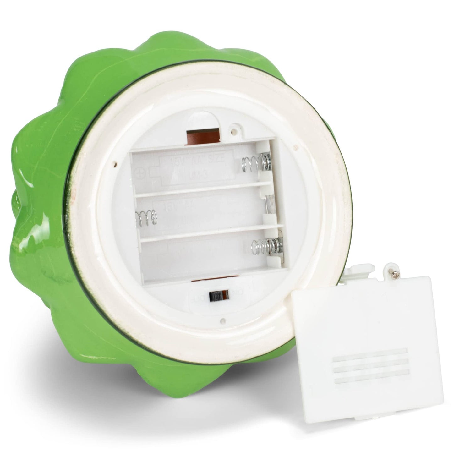 Raz Imports Vintage Green Lighted Ceramic Christmas Tree with Timer 8 Inch