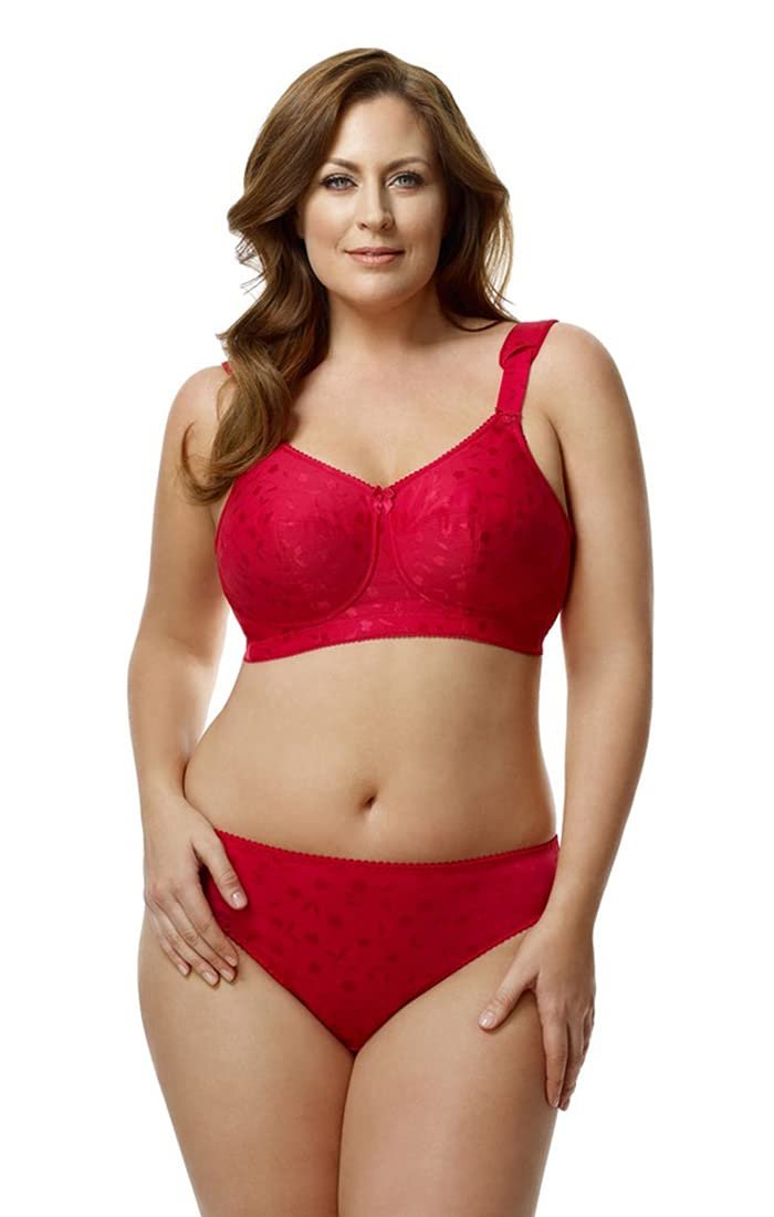 Elila Jacquard Full Coverage Full Support Softcup 1305 Red 42 F