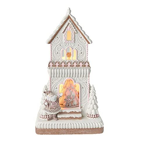 December Diamonds Gingerbread Village Gingerbread Cookie House Figurine with Led Music - Christmas Decoration, Home Decor