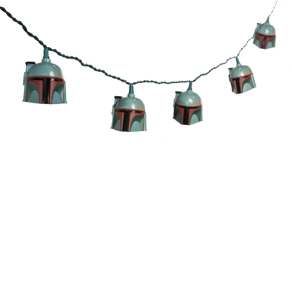 STAR WARS Kurt Adler 10-Light Boba Fett Helmet Light Set