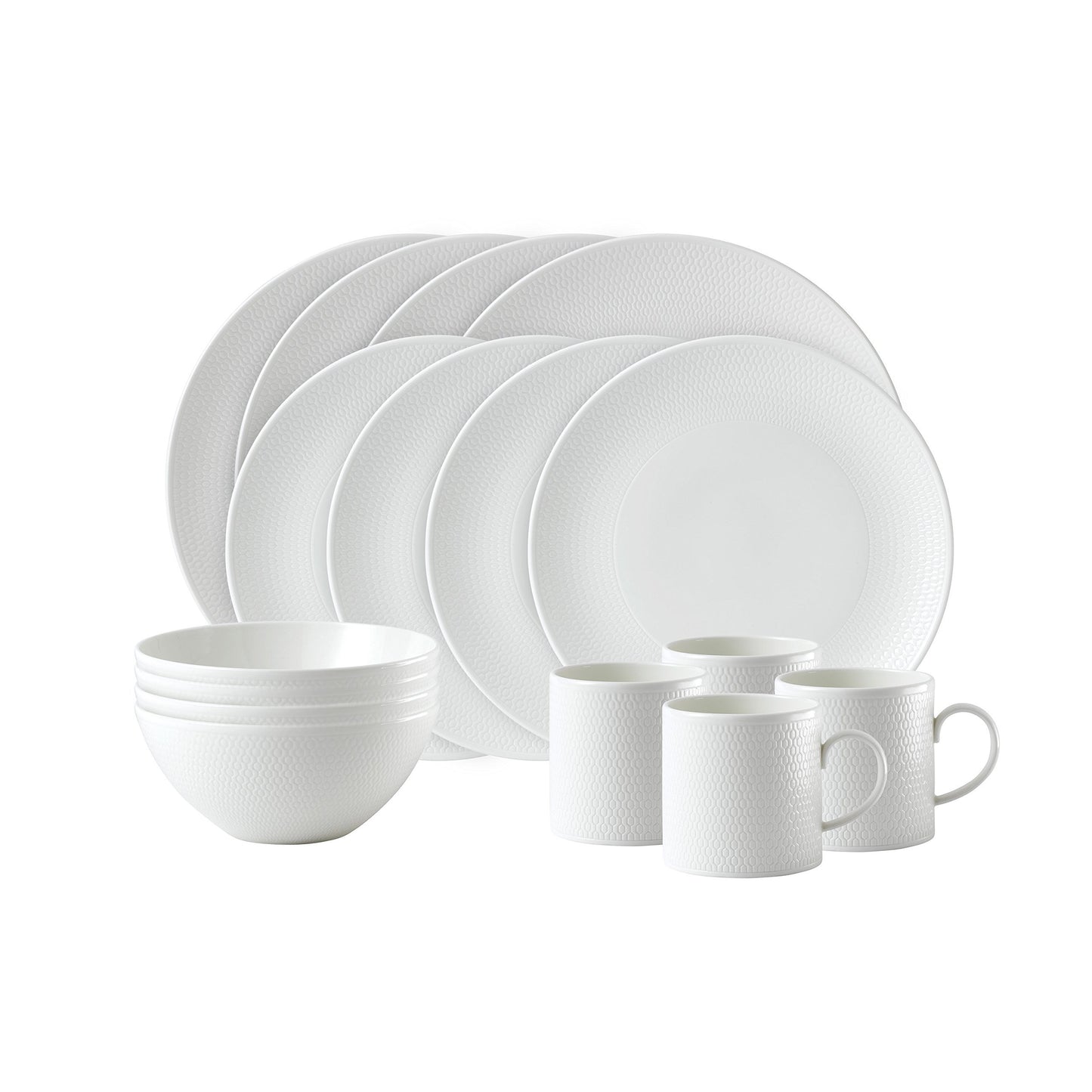 Wedgwood 16 Piece Gio Dinnerware Set, White