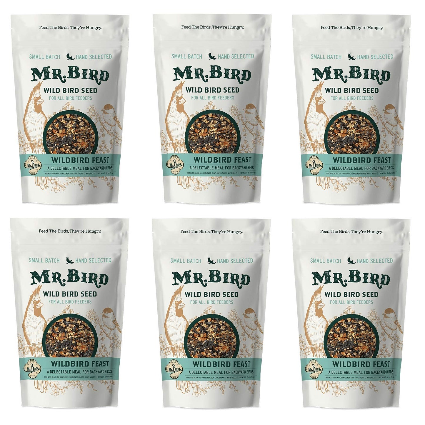 Mr. Bird 6-Pack WildBird Feast Large Loose Seed Bag 4 lbs.