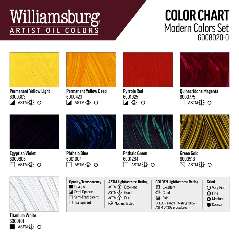 Williamsburg Artist Oil Colors by GOLDEN, Black, Gray and White, Professional Oil Paint