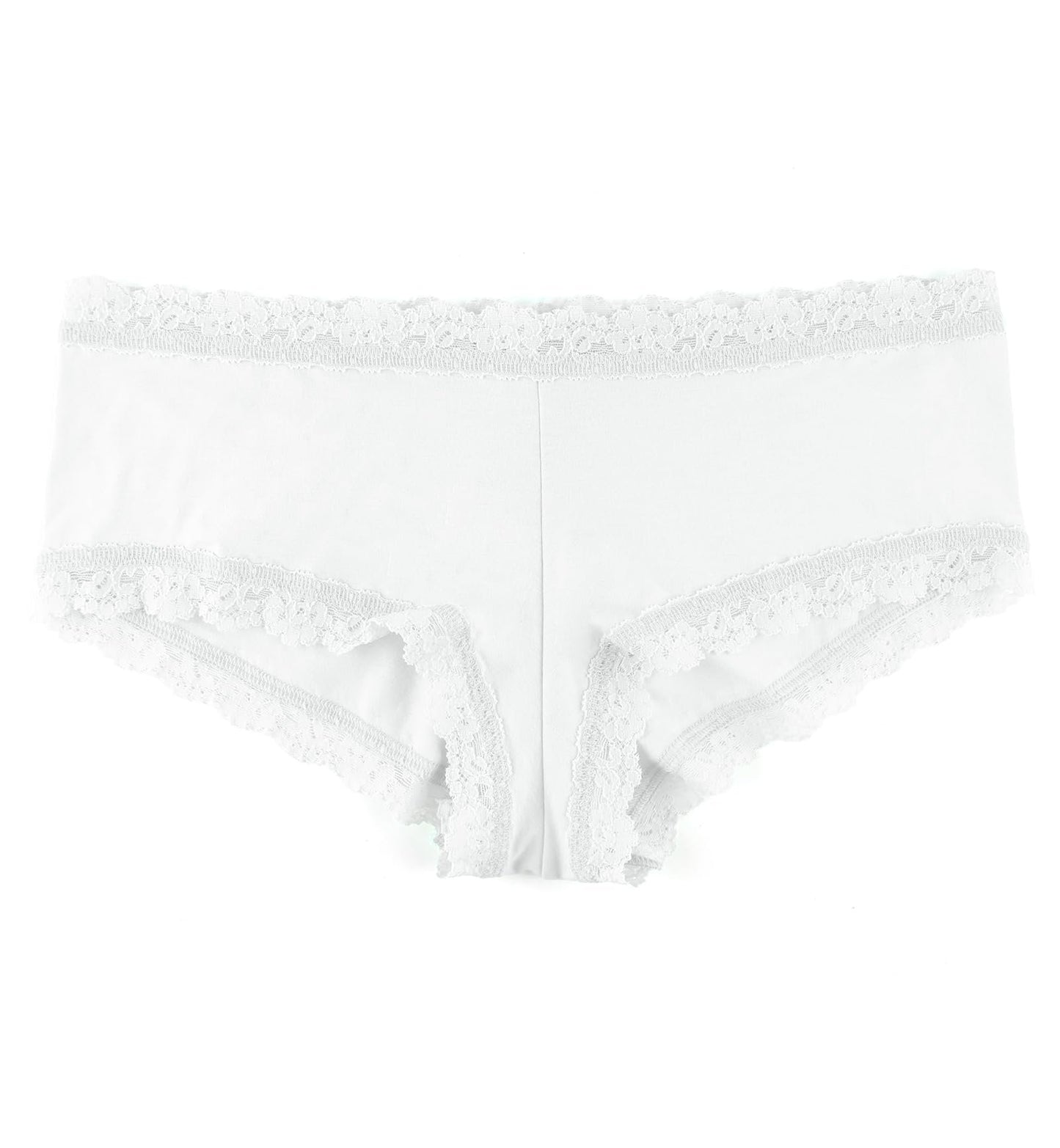hanky panky Women's Rolled Organic Cotton Boyshort with Lace
