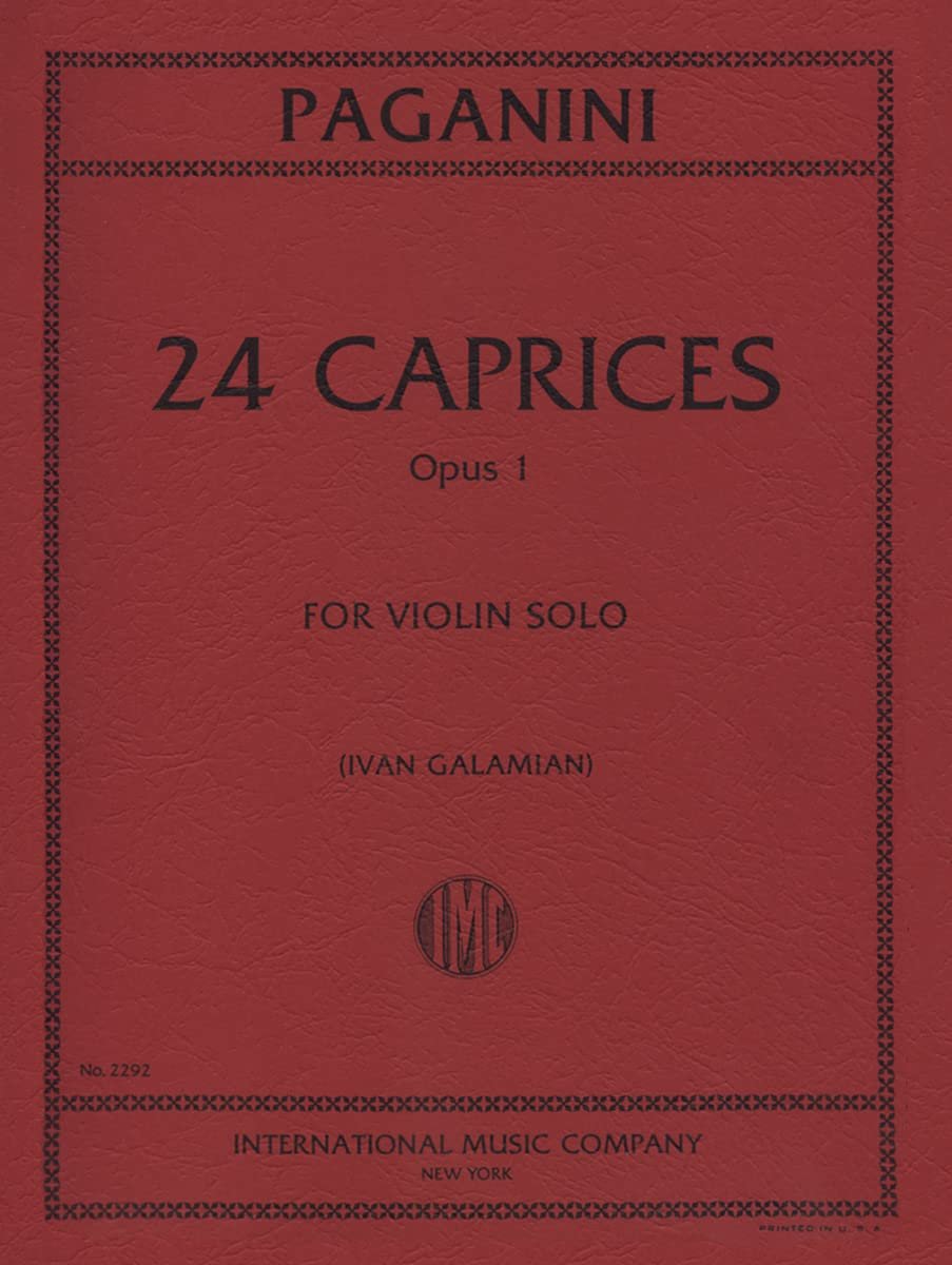 Paganini, Niccolo- 24 Caprices for Violin - by Ivan Galamian - Published by International