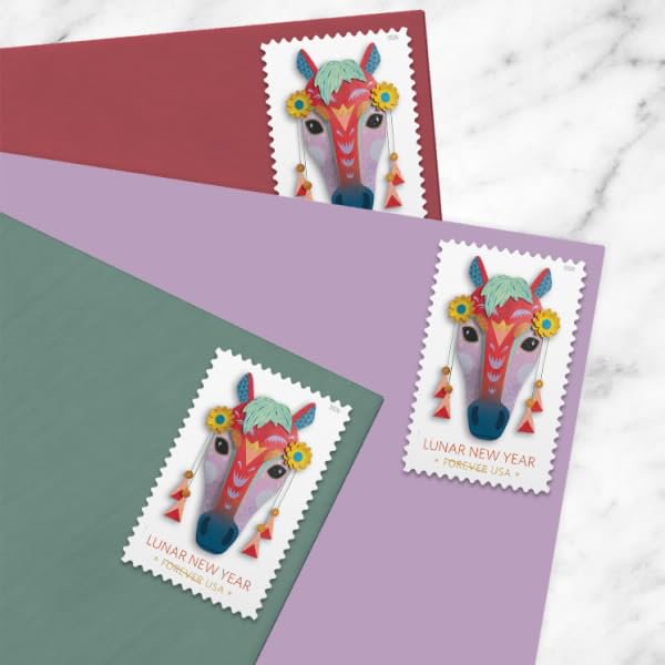 Lunar New Year: Year of The Horse 2026 (Sheet of 20) First-Class Mail Forever Postage Stamps