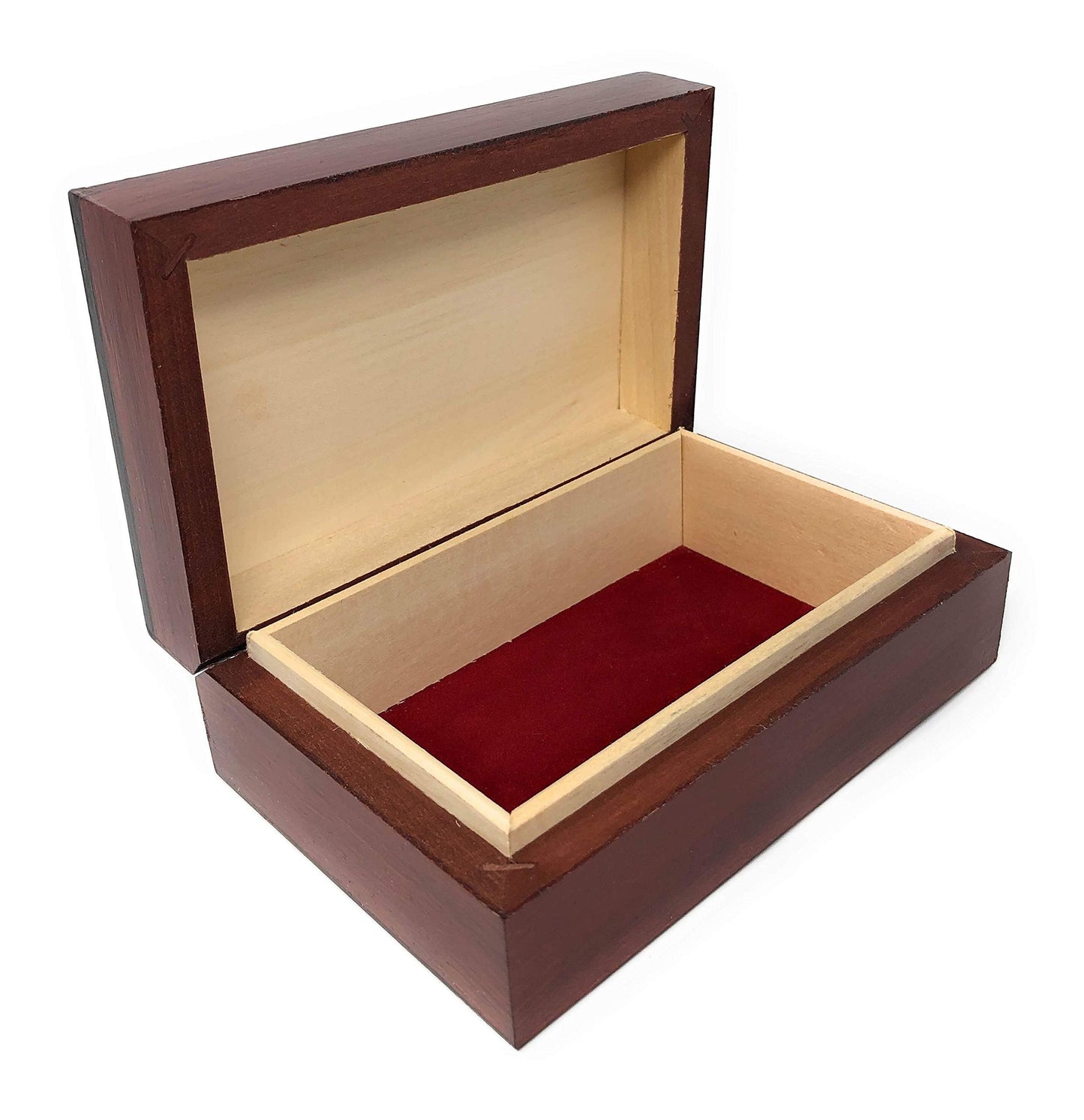 American Flag Stars and Stripes Hand Crafted Real Wood Keepsake Box - Made in Poland
