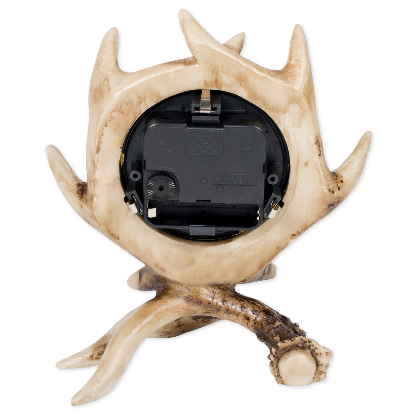 Slifka Sales Co. 8 Inch Deer Antler Tabletop Desk Clock