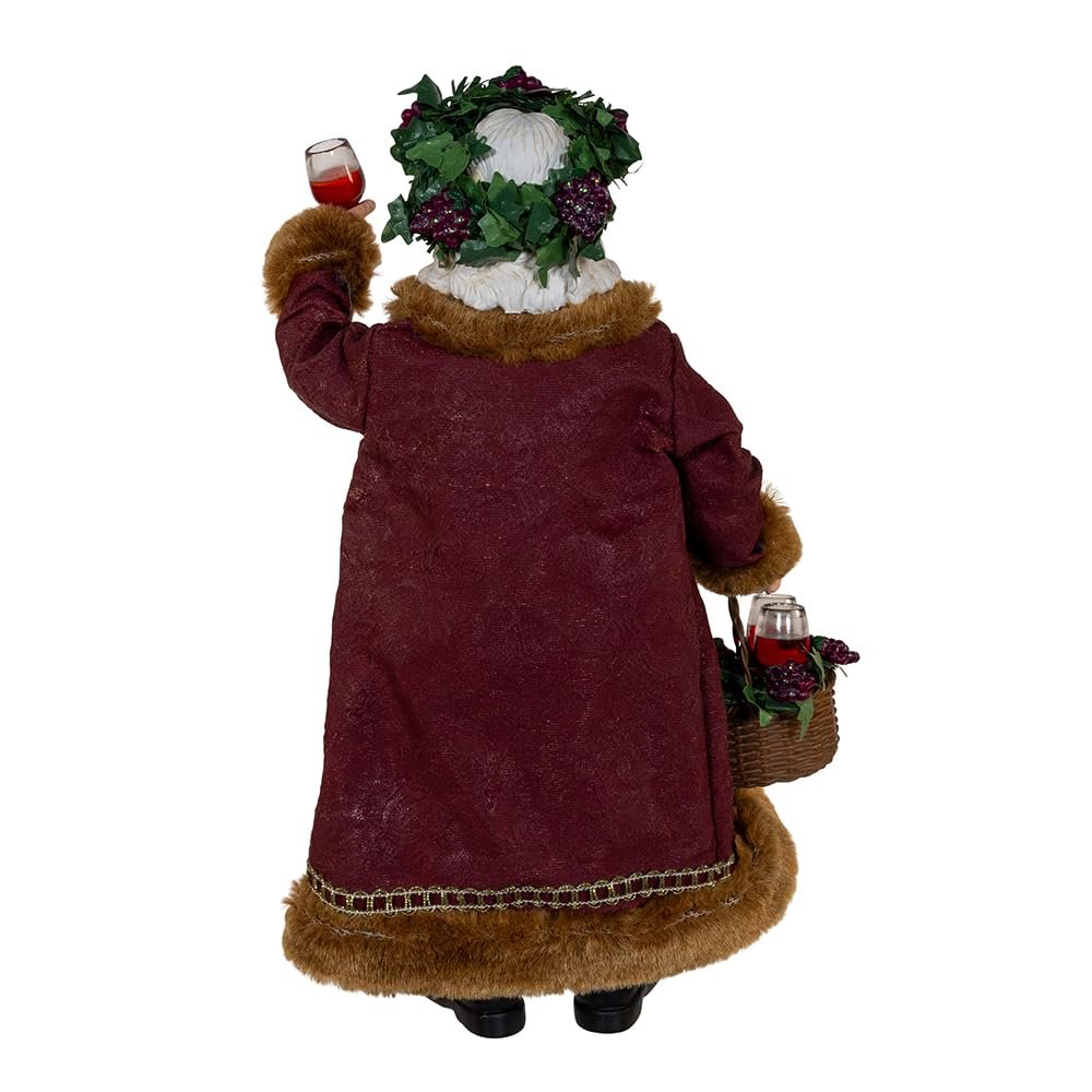 Kurt Adler 10.5-inch Fabriché™ Wine Santa