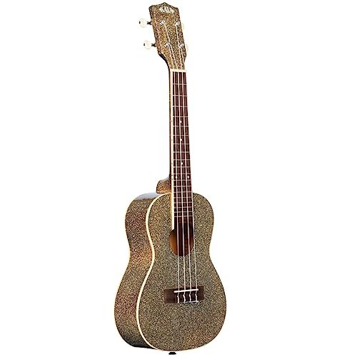Kala Brand Music Co Sparkle Collection, 4-String Ukulele, Right, Black, Concert (KA-SPRK