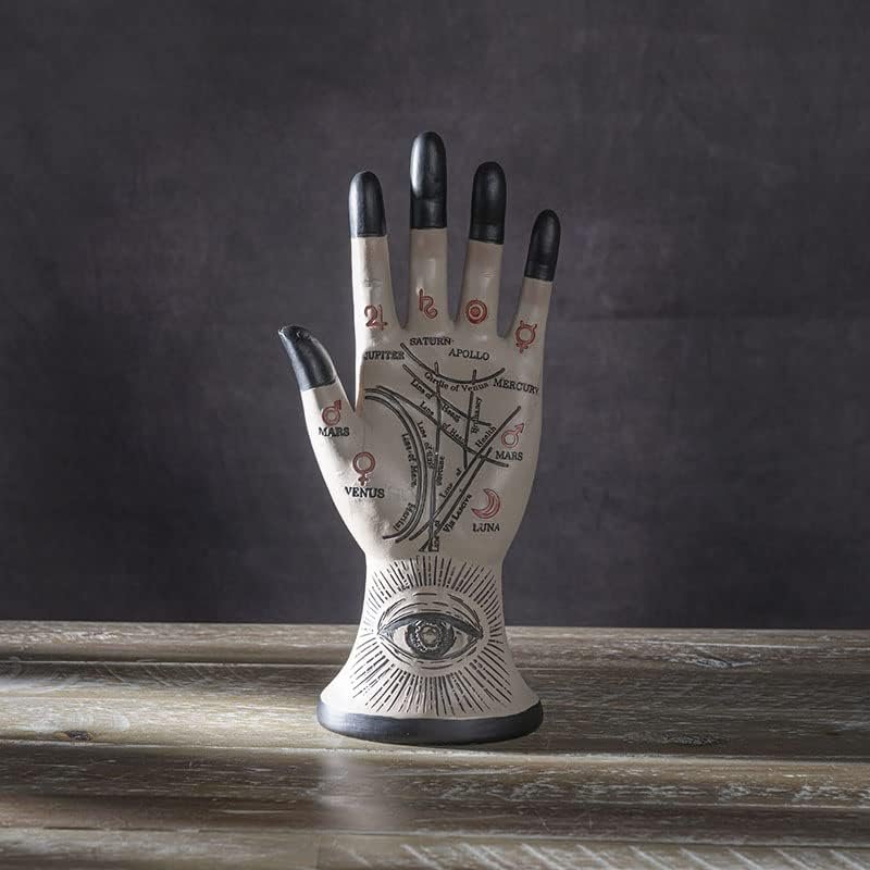 Pacific Giftware Palmistry Hand Figurine, 8.86-inch Height, Resin, Home Décor, Tabletop Décor, Halloween