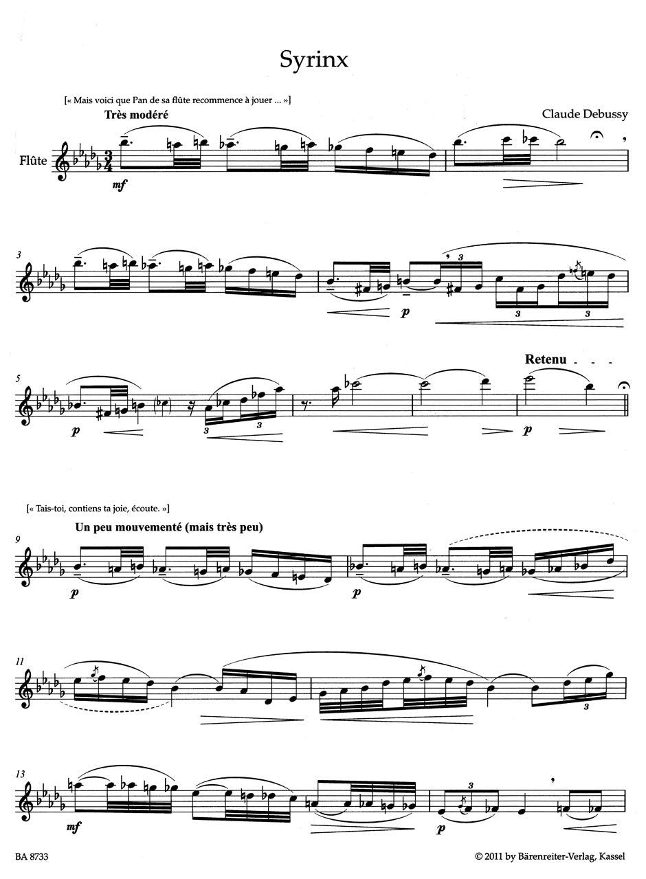 Syrinx for Flute solo