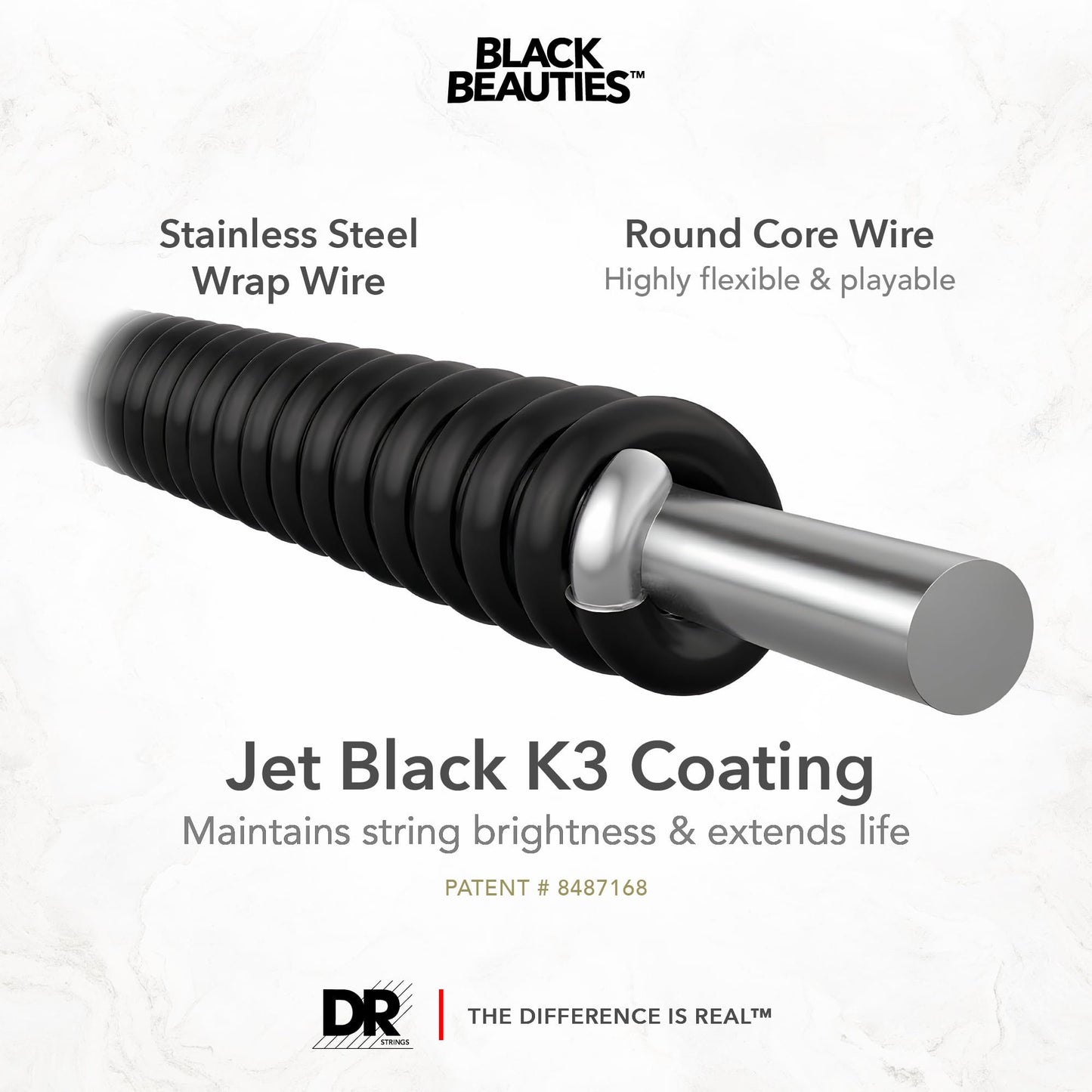 DR Black Beauties Bass 5 Strings 45-130 (BKB5-130)