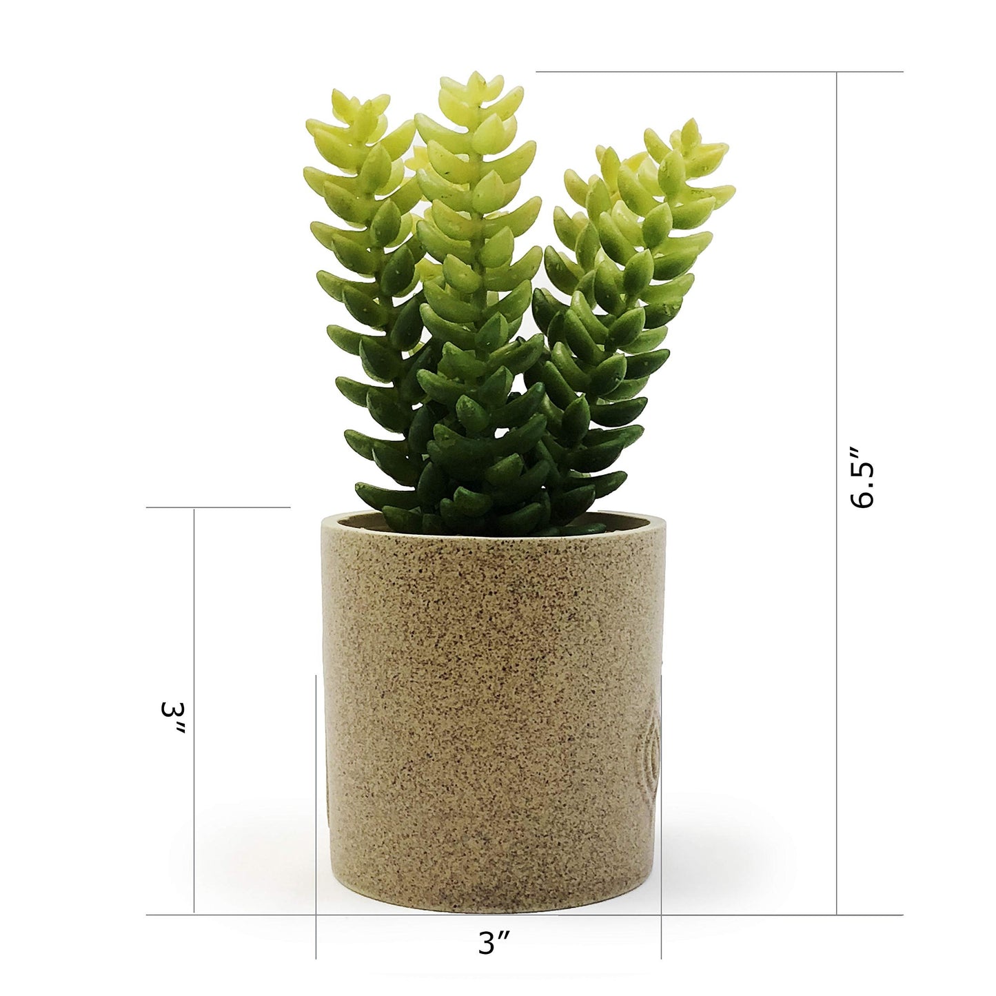 allgala Small Desktop Artificial Succulent Plant Indoor and Outdoor Indoor Fake Plants with Natural Clay Pot