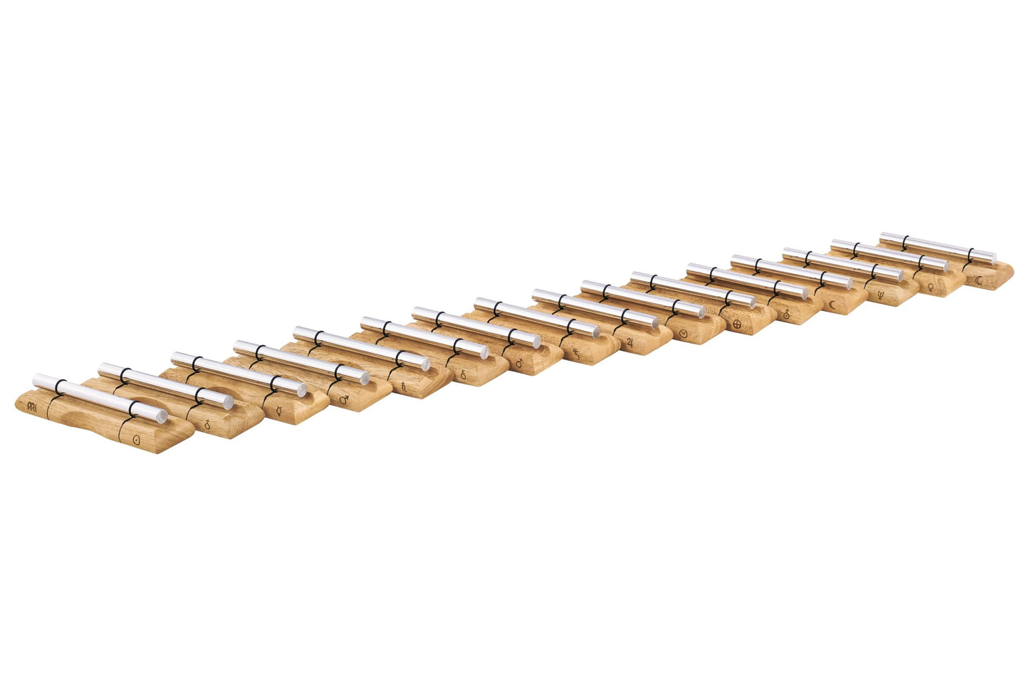 16-Piece Energy Chime Set with Mallets For Meditation, Sound Healing, Yoga and Classrooms — Long Resonance Pure Tone