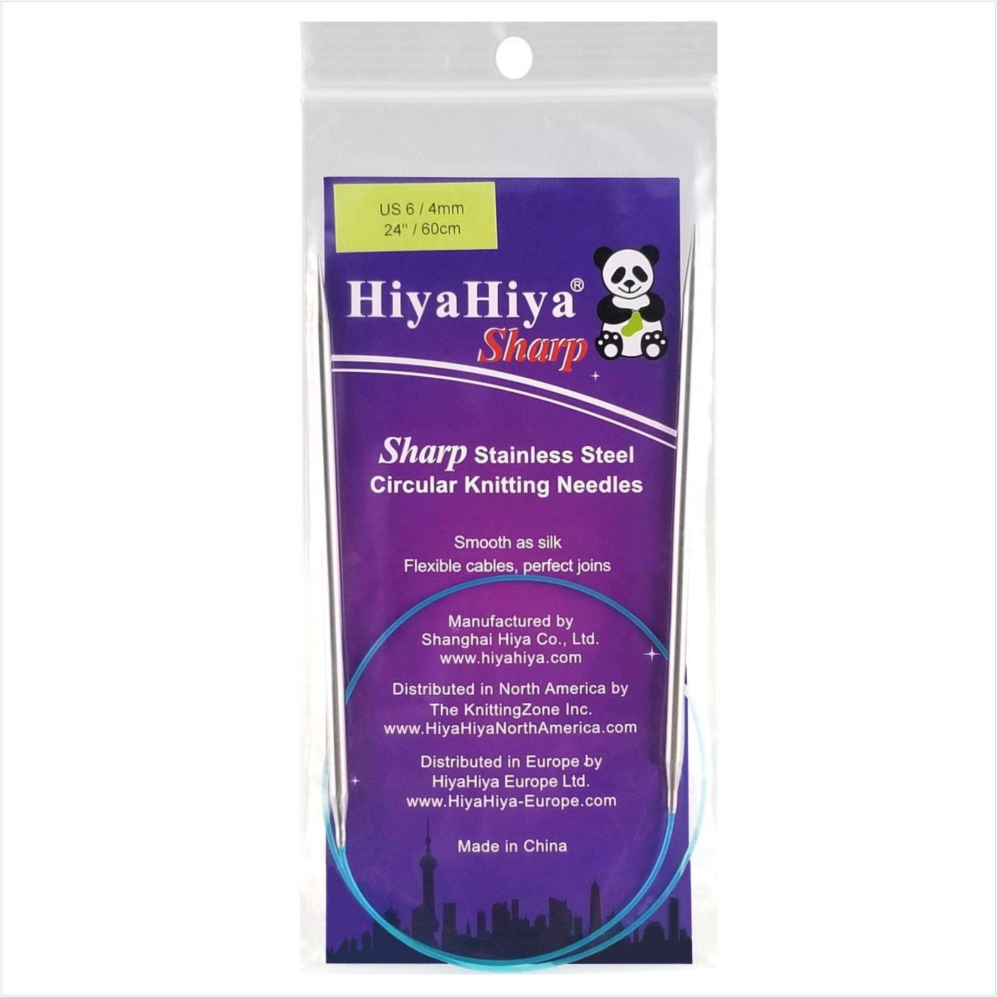 Hiya Hiya Circular 24-inch (61cm) Sharp Steel Knitting Needles