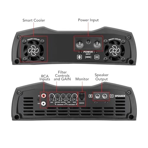 Taramps Smart 3 Amplifier 1 to 2 Ohms 3000 Watts RMS, Multi Impedance, 1 Channel, High Performance, Class D, Monoblock, Great for Subwoofers, Smart 3k