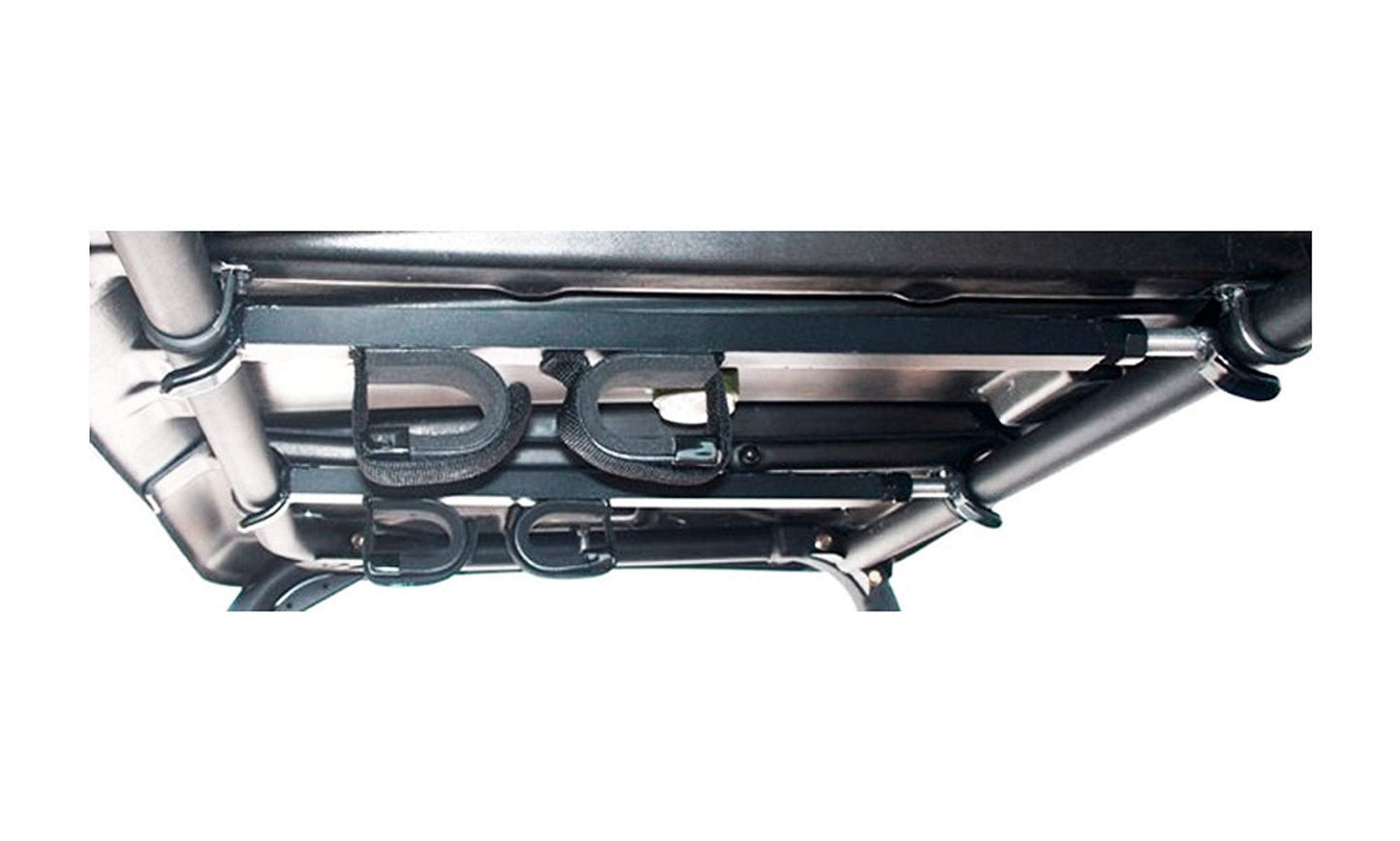 Great Day Quick-Draw Overhead Gun Rack - for UTVs with Different Roll Bar Depth/Width or Jeep Wrangler - Black Powder-Coated Finish - 2 Gun Model