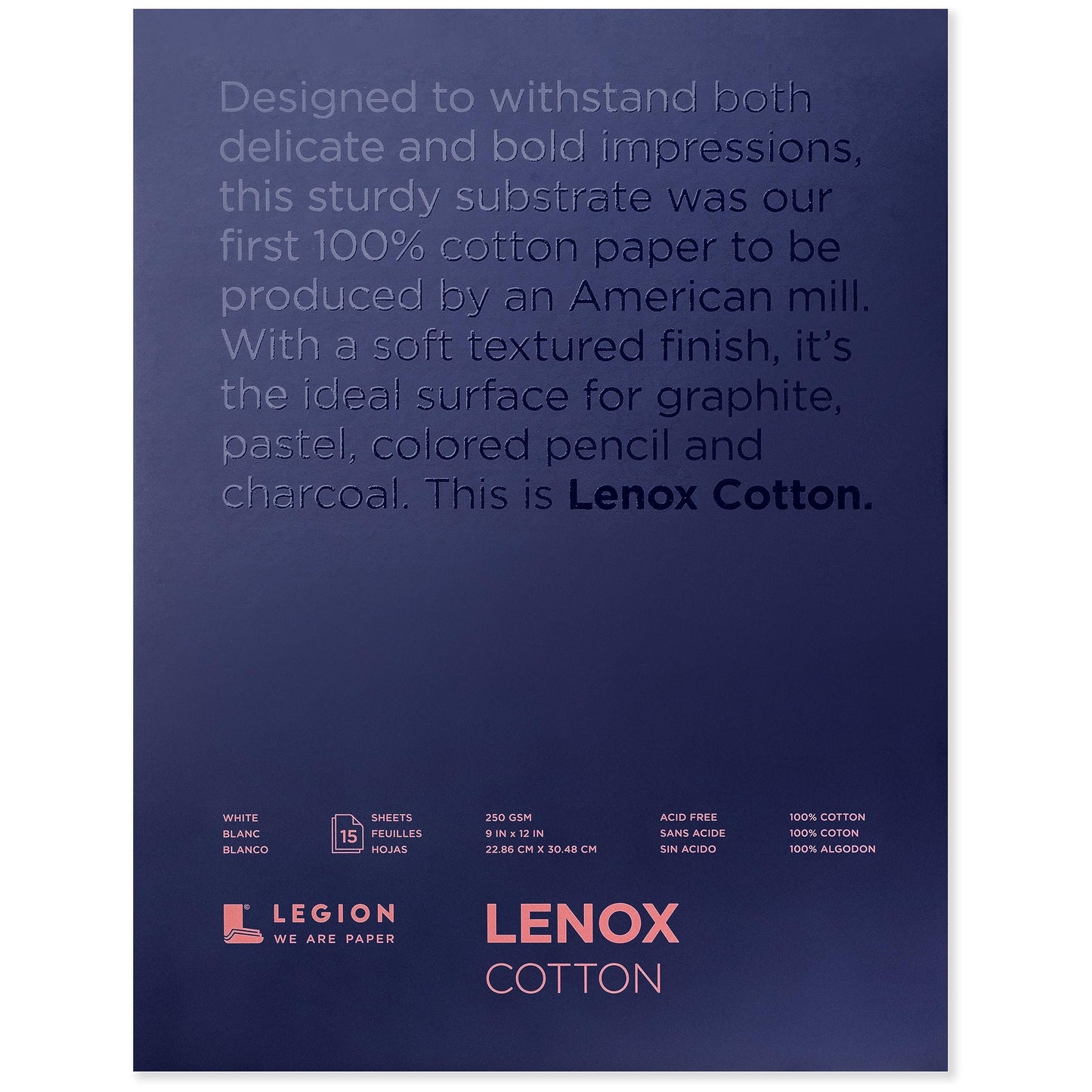Lenox Paper Pad 9"X12" 15 Sheets/Pkg