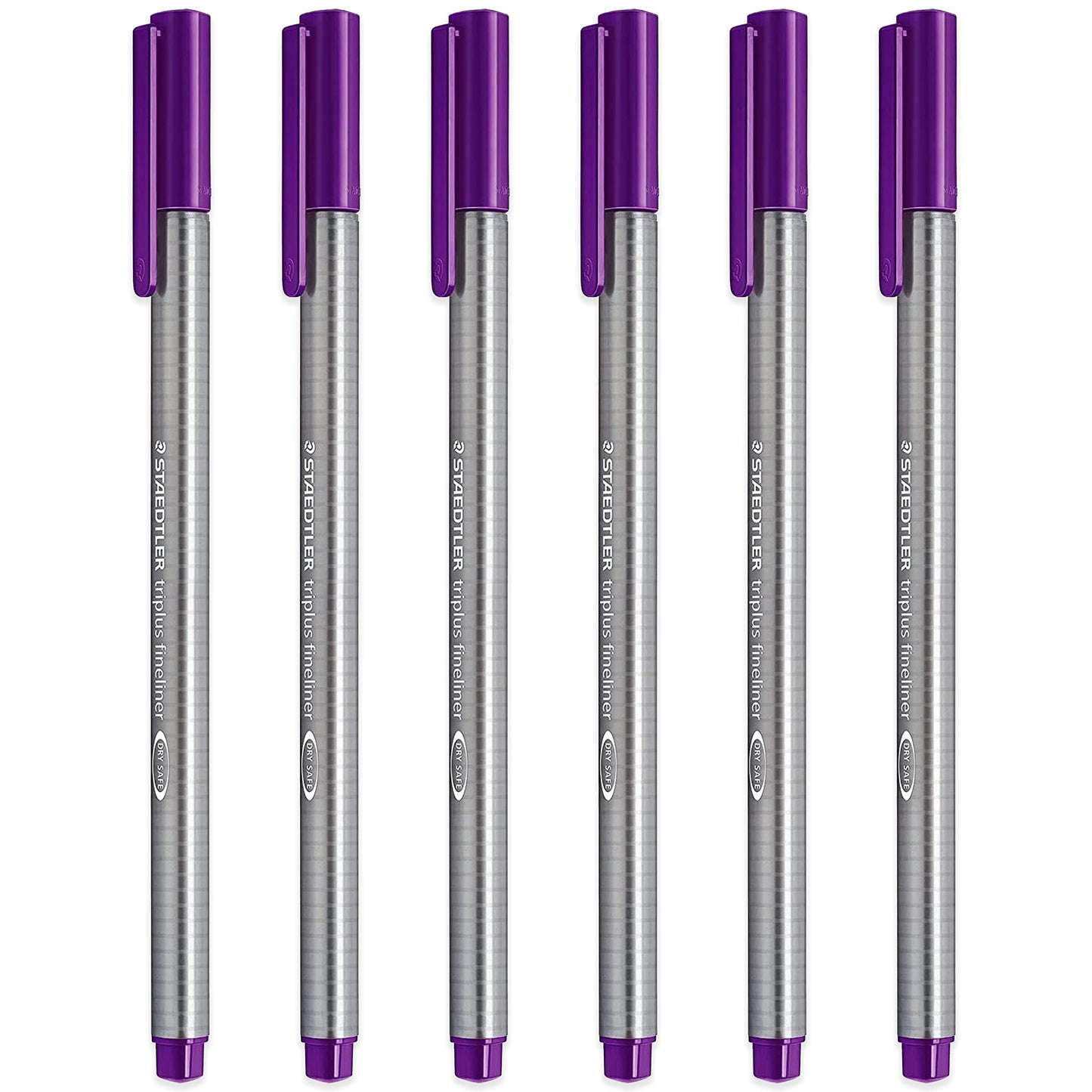 STAEDTLER 334 Triplus Fineliner Superfine Point Pens - 0.3mm - Violet - Pack of 6