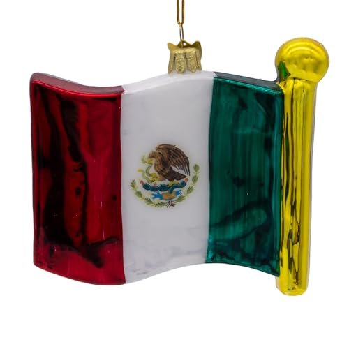 Kurt Adler 4.5-inch Noble Gems™ Mexican Flag Ornament
