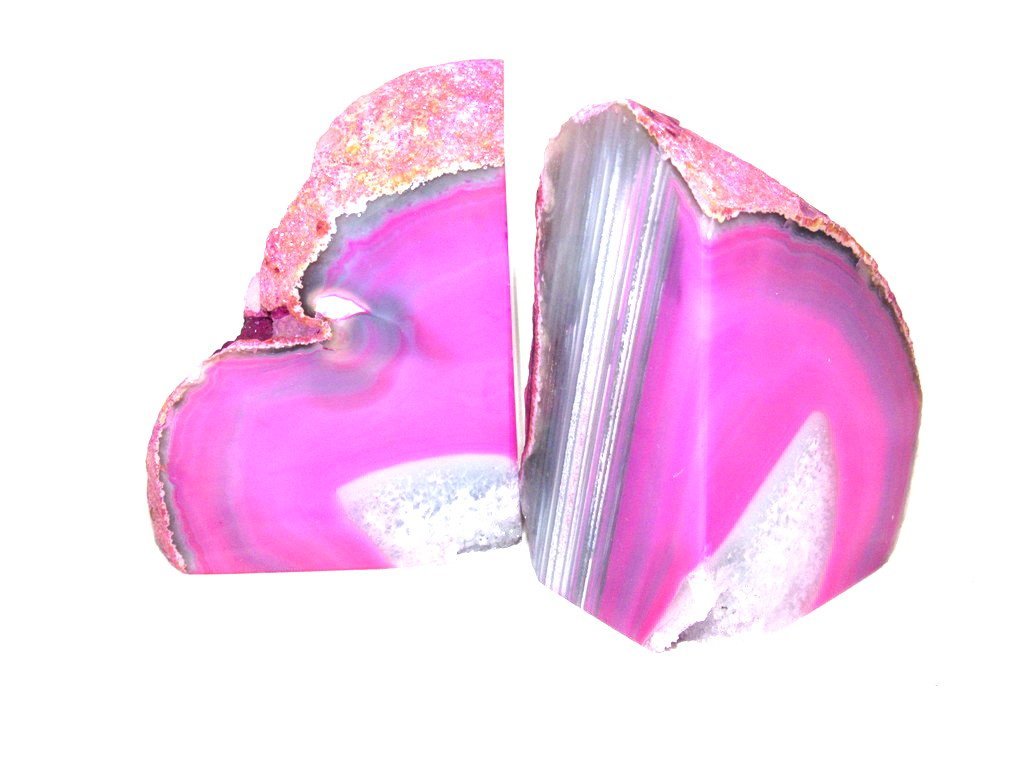 Zentron Crystal Collection Large Pair of Polished Agate Bookends