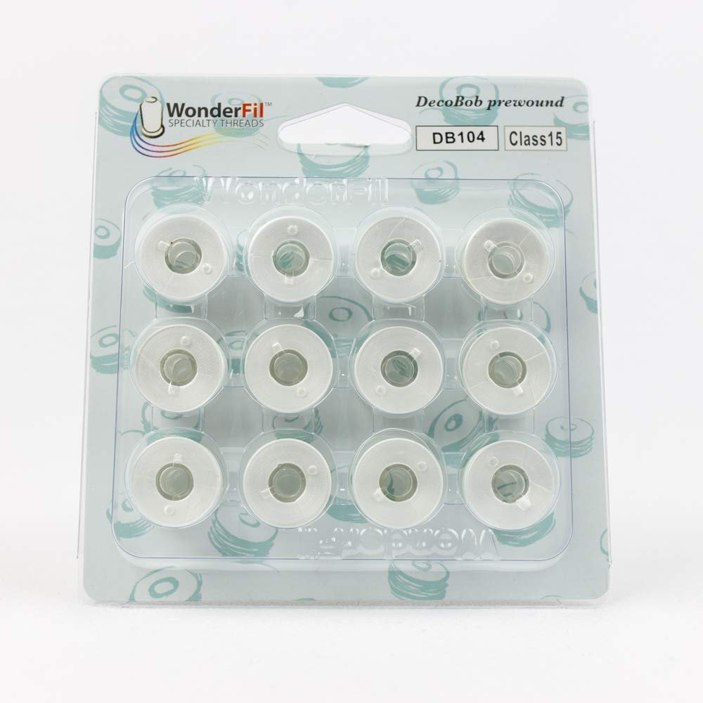 WonderFil Specialty Threads DecoBob Prewound Bobbins (Class 15) - White and Multicolored Shades
