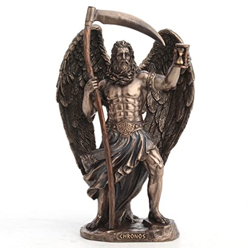 Veronese Design 7 1/4 Inch Tall Chrono The Greek God of Time Cold Cast Resin Bronze Finish Sculpture