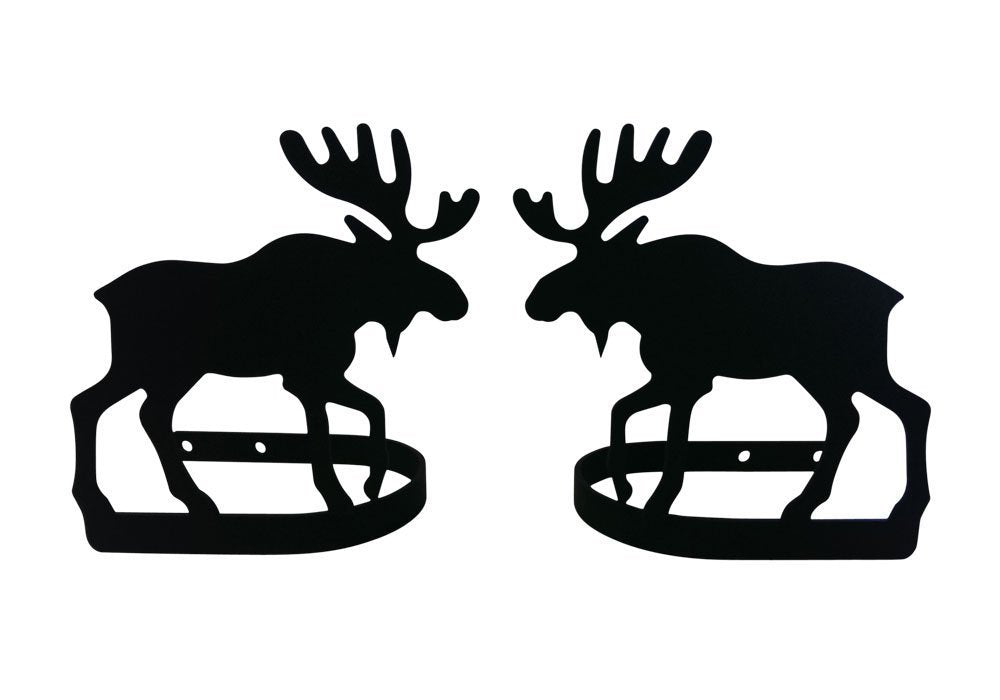 Village Wrought Iron Home Indoor Moose - Curtain Tie Backs