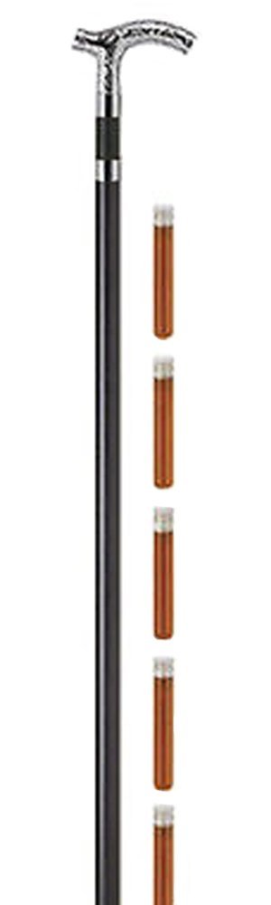 Brandy Smuggler Walking Cane Flask with Brass Skull handle