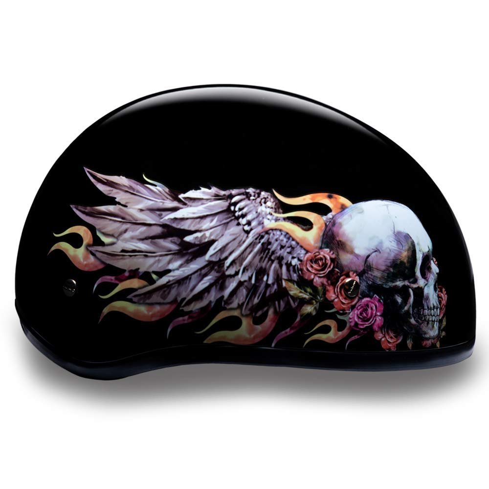 Daytona Helmets Half Skull Cap Motorcycle Helmet – DOT Approved [Graphics]…