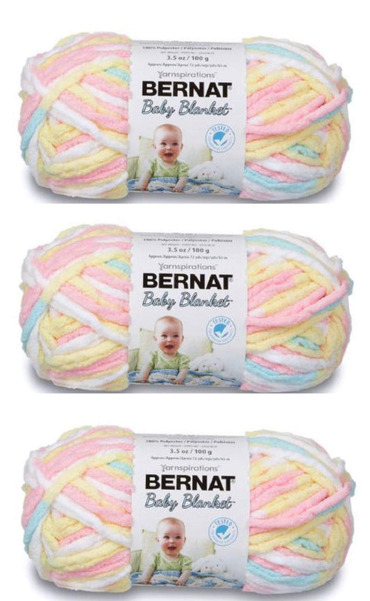 Bernat Baby Blanket Yarn (3-Pack) Pitter Patter 161103-03616