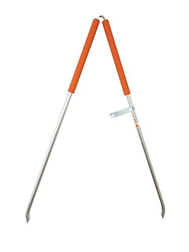 ArcMate Squeezy Pick Up Tongs, Tweezer Style Outdoor Litter Pick Up Tool, Reacher Grabber, Adjustable from 24" to 33" Reach, Orange (15080)