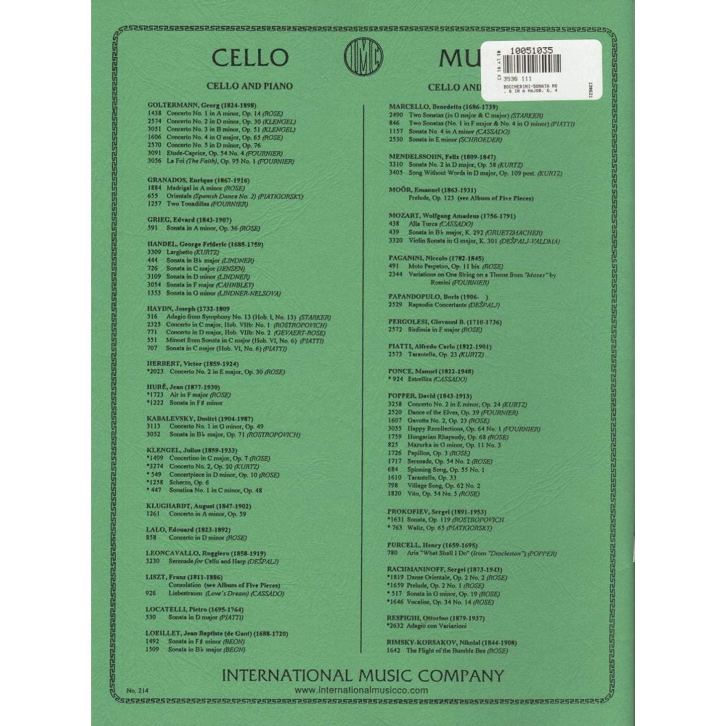 Boccherini, Luigi - Sonata No 6 in A Major G 4 for Cello and Piano - Arranged by Piatti-Forino - International Edition [Sheet music] [Sheet music] [Sheet music] [Sheet music] [Sheet music] [Sheet music] [Sheet music] [Sheet music] [Sheet music] [Sheet...