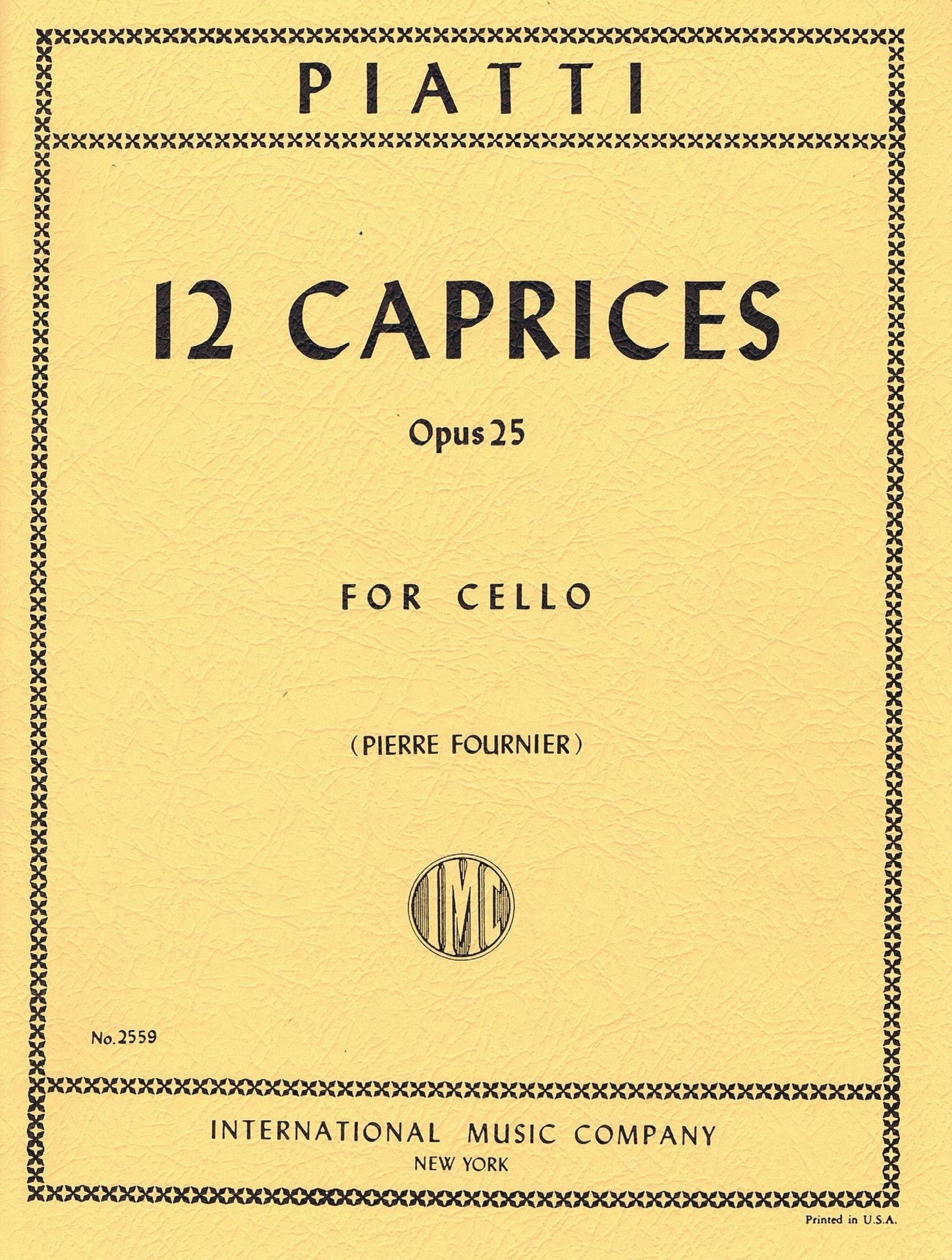 12 Caprices for Cello Opus 25