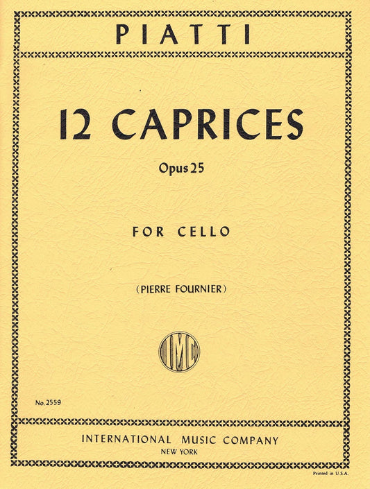 12 Caprices for Cello Opus 25