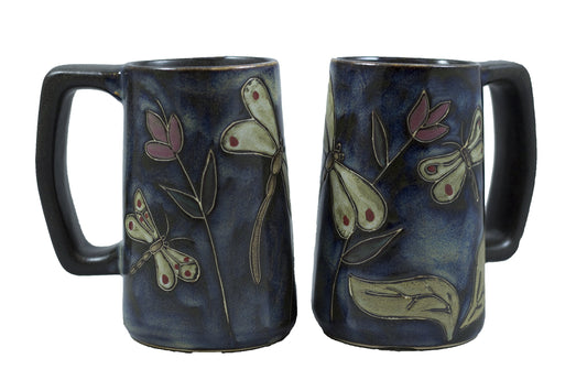 Mara Ceramic Stoneware 16 Oz. Dragonfly Steins (Set of 2)