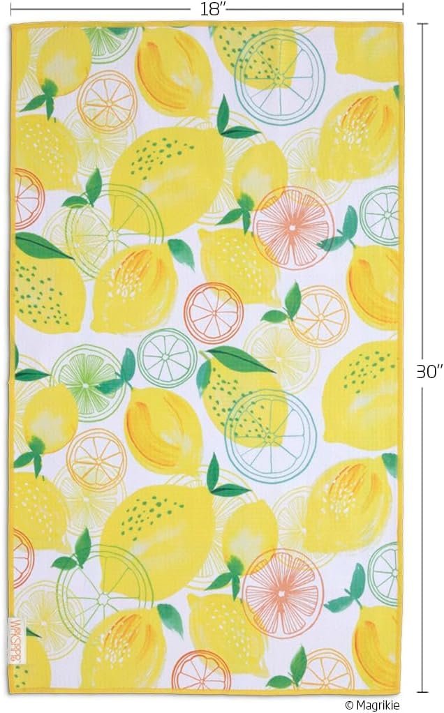 WerkShoppe Lemon Plaid Microfiber Towel
