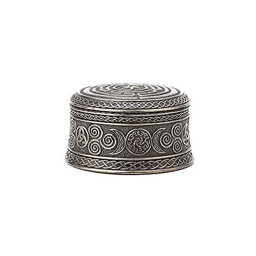 Veronese Design 2 3/8" Tall Hecate's Wheel Trinket Box Cold Cast Bronzed Resin Collectible Decorative Storage Wiccan Figurine